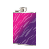 Lila Zebra-Designkolben Flachmann (Links)