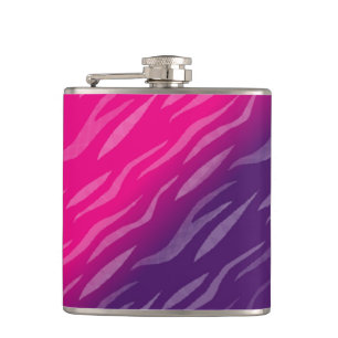 Lila Zebra-Designkolben Flachmann