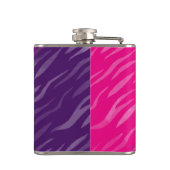 Lila Zebra-Designkolben Flachmann (Rückseite)