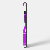 Lila Zebra-Drucken mit Monogramm Case-Mate iPhone Hülle (Rückseite / Links)