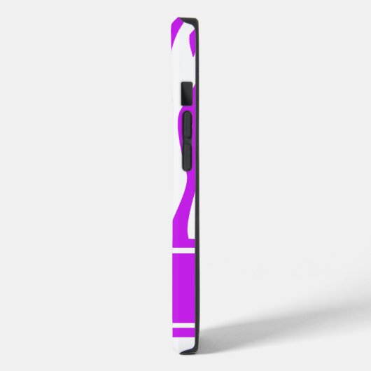 Lila Zebra-Drucken mit Monogramm Case-Mate iPhone Hülle (Rückseite / Links)