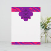 Lila Zebra-Druckgeschirr in Pink Briefkopf (Stehend Vorderseite)