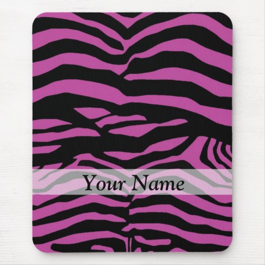 Lila Zebra-Druckmuster Mousepad (Vorne)