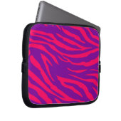 Lila Zebra-Drucktierschutzgehäuse in Hot Pink Laptopschutzhülle (Vorne Rechts)