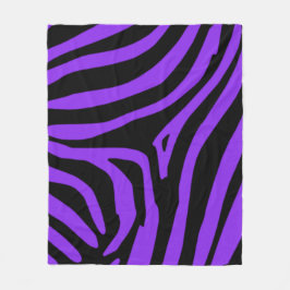 Lila Zebra Fleecedecke