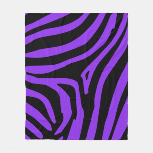 Lila Zebra Fleecedecke (Vorderseite)