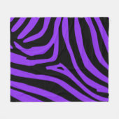 Lila Zebra Fleecedecke (Vorderseite (Horizontal))