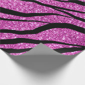 lila Zebra Glittery Pattern Geschenkpapier (Ecke)