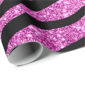 lila Zebra Glittery Pattern Geschenkpapier (Rolleneckpunkt)