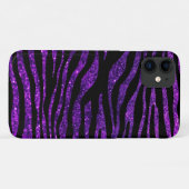 Lila Zebra, Glitzer Zebra, Zebra Print, Streifen Case-Mate iPhone Hülle (Rückseite (Horizontal))
