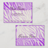 Lila Zebra Gradient grenzt an große Visitenkarten Visitenkarte (Vorne/Hinten)