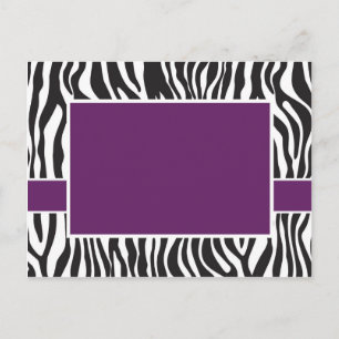 Lila Zebra Invite Postkarte