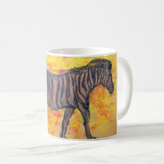 lila Zebra Kaffeetasse (VorderseiteRechts)