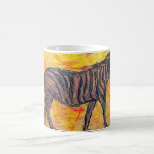 lila Zebra Kaffeetasse (Mittel)