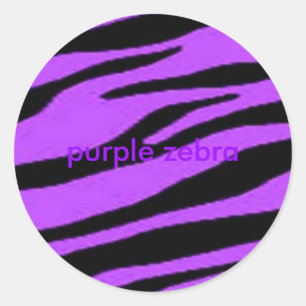 lila Zebra, lila Zebra Runder Aufkleber