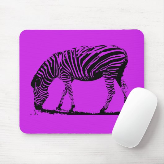 Lila Zebra Mousepad (Mit Mouse)