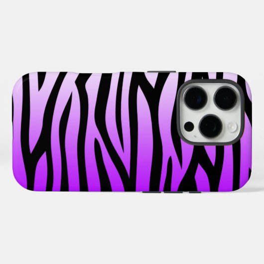 Lila Zebra-Muster Case-Mate iPhone Hülle (Rückseite (Horizontal))