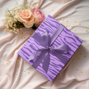 lila Zebra Muster Geschenkpapier