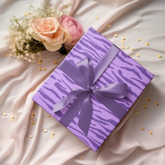 lila Zebra Muster Geschenkpapier