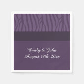 Lila Zebra Muster Serviette (Vorderseite)