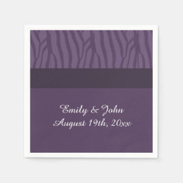 Lila Zebra Muster Serviette