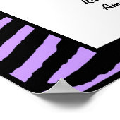 Lila Zebra Name Art Print Poster (Ecke)