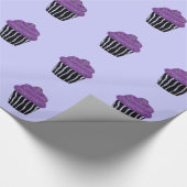 Lila Zebra Pattern Cupcake Geschenkpapier (Ecke)