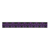 Lila Zebra Pentagram Ripsband (Vorderseite)