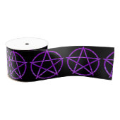 Lila Zebra Pentagram Ripsband (Spule)