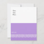 Lila Zebra Print 21. Geburtstag Einladung (Rückseite)