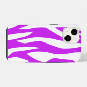 Lila Zebra Print iPhone Hülle (Rückseite (Horizontal))