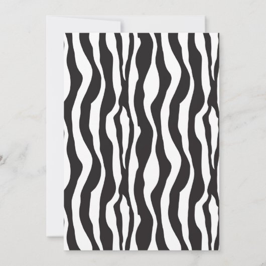 Lila Zebra Print Junggeselinnen-Abschied Einladung (Rückseite)