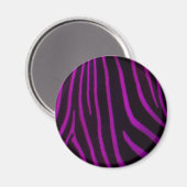 Lila Zebra Print Magnet (Vorderseite/Rückseite)