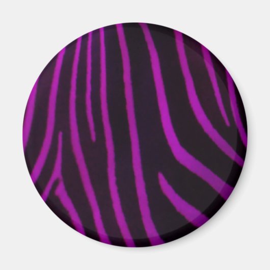 Lila Zebra Print Magnet (Vorne)