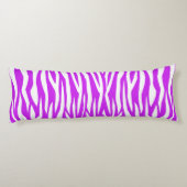 Lila Zebra Print Seitenschläferkissen (Rückseite)