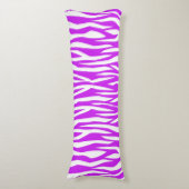 Lila Zebra Print Seitenschläferkissen (Vorderseite Vertikal)
