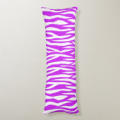 Lila Zebra Print Seitenschläferkissen (Rückseite (Vertikal))