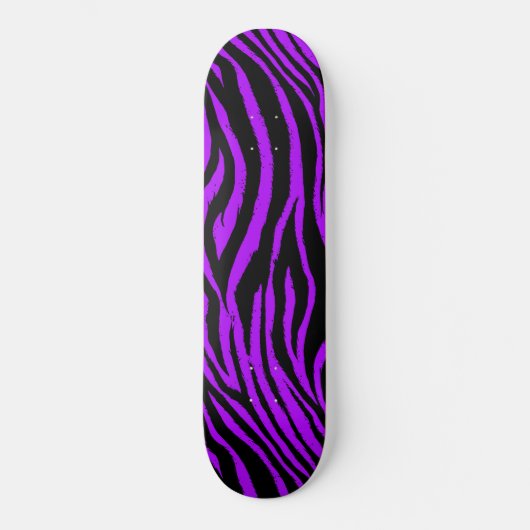 Lila Zebra-Skateboard-Deck Skateboard (Vorderseite)