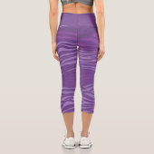 Lila Zebra-Streifen Capri Leggings (Rückseite)