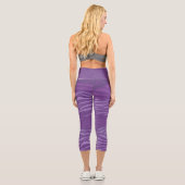 Lila Zebra-Streifen Capri Leggings (Rückseite)