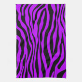 Lila Zebra-Streifen, elektrisch, Tierdruck Geschirrtuch (Vertikal)