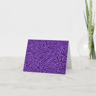 Lila Zebra-Streifen-Muster-Anmerkungs-Karte Karte