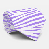 Lila Zebra-Streifen-Muster Krawatte (Gerollt)