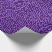 Lila Zebra-Streifenmuster-Papier Geschenkpapier (Ecke)