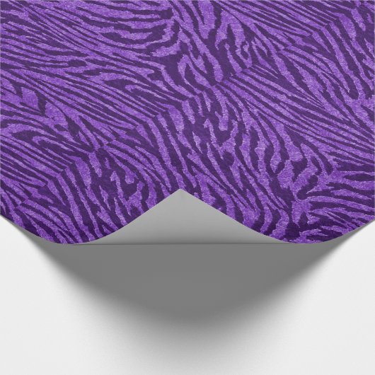 Lila Zebra-Streifenmuster-Papier Geschenkpapier (Ecke)