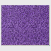 Lila Zebra-Streifenmuster-Papier Geschenkpapier (Flach)