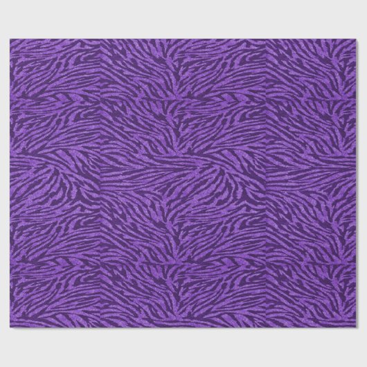 Lila Zebra-Streifenmuster-Papier Geschenkpapier (Flach)