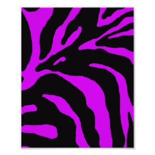 Lila Zebra Strip-Tierausdruck Fotodruck