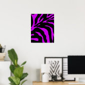Lila Zebra Strip-Tierausdruck Poster (Heimbüro)