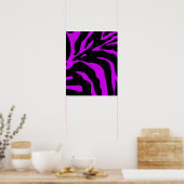 Lila Zebra Strip-Tierausdruck Poster (Küche)